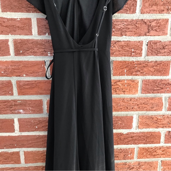 Anthropologie Yumi Kim Full Bloom Wrap Maxi Dress Black Size Medium - Picture 8 of 13